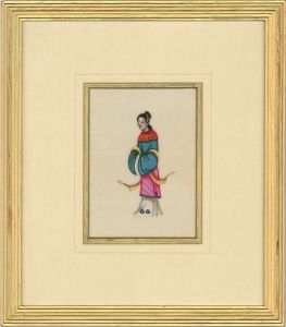 Late 19th Century Gouache - Chinese Noblewoman