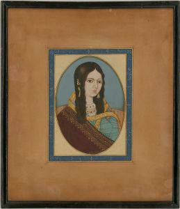 Indian Miniatures - Early 20th Century Gouache, Indian Noblewoman
