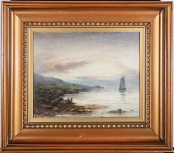 James Christie Bruce - 1922 Oil, Dusk on the Loch