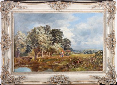 Manner of David Bates (1840-1921) - Mid 20th Century Oil, Countryside Scene