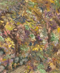 Nicholas Tees - 1981 Oil, Abstract Forest