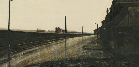 P.A. Adams - 1977 Oil, Industrial Street Scene