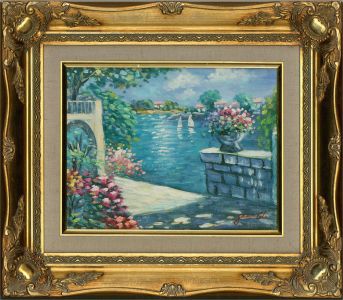 James Cole - 20th Century Acrylic, Lakeside Terrace