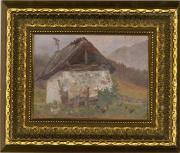 Mid 20th Century Oil - Tumble Down Hut