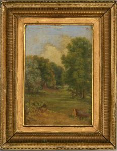 C. Cortissos - c.1882 Oil, Spring Woodland