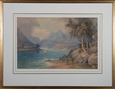 Mid 20th Century Watercolour - The Distant Sailboat