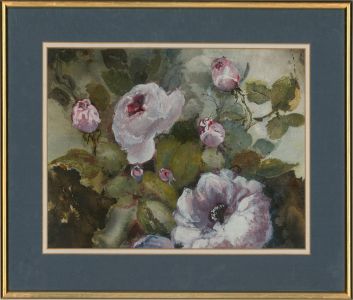 D. Thackeray - 20th Century Watercolour, Pink Roses