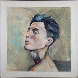 Clive Fredriksson - 2021 Oil, Portrait Of A Young Man