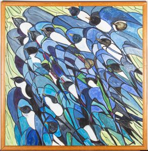 Lorna Dunn (1920-2016) - 20th Century Oil, Swallows In Flight
