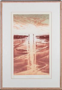 Michael A Richecoeur (b.1946) - 20th Century Etching, Prawning Evening