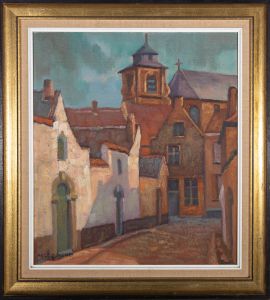 Antoon De Vaere (1900-1989) - Mid 20th Century Oil, Village View
