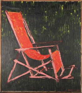 Arturo Cavalli (1914-1976) - 1960 Oil, The Red Deckchair