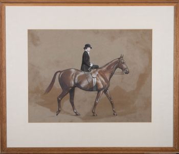 Ayerst Young - 1932 Watercolour, Horse Rider in Side-Saddle
