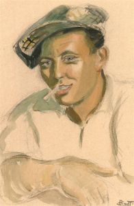Signed Mid 20th Century Watercolour - Portrait of a Man