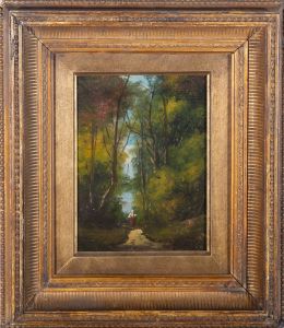 English School Early 20th Century Oil - Woodland Glade