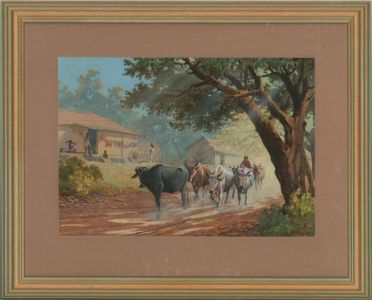 A. J. T. James - 20th Century Gouache, Misty Morning