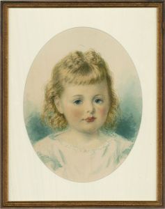 Early 20th Century Watercolour - Portrait of a Young Girl