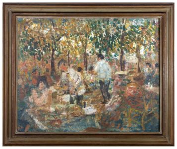 John Adhemar Simson - Mid 20th Century Oil, On The Avenue
