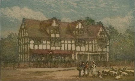 Claude Rowbotham (1864-1949) - Signed Aquatint, Shakespeare's Birthplace