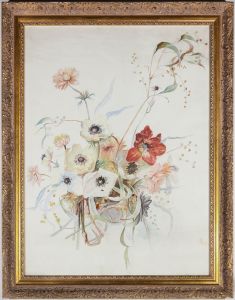Pair Of 20th Century Watercolour Floral Studies