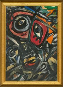 British School 20th Century Oil - The Face