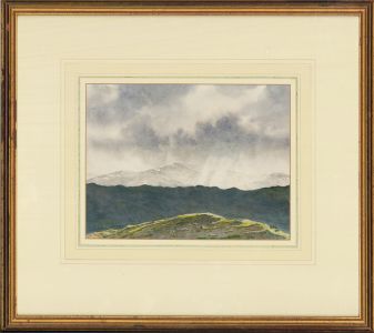 H.P.B. - 1989 Watercolour, Snowy Mountains