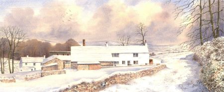 Patricia Jones - Contemporary Watercolour, Winter on The Farm