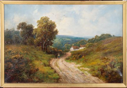 Norwich School  Late 19th Century Oil - A Scene in Suffolk