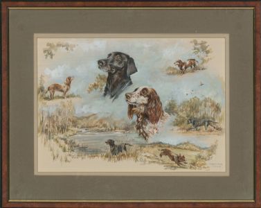 Brody Greenwood - 2000 Gouache, Life of a Hunting Dog