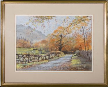 R.W. Radcliffe - 20th Century Pastel, Autumn in Gwynedd