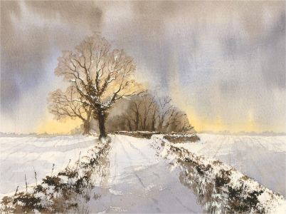 20th Century Watercolour - The Winter Path