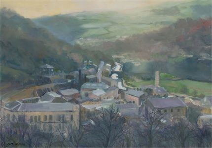 Gail Beverley Rosethorne - 20th Century Oil, A View Over Yorkshire Town
