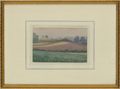 Mid 20th Century Watercolour - Over the Hills