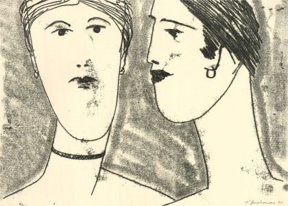 Terry Buchanan (b.1938) - 1997 Monotype, The Couple III