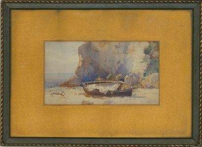 Early 20th Century Watercolour - A Small Beached Boat