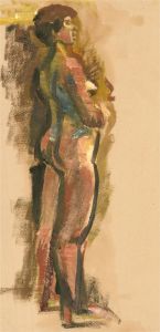 Double Sided 20th Century Oil - Standing Nude Figure Studies