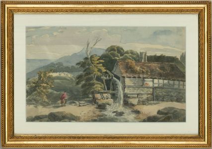 18th Century Watercolour - The Old Watermill