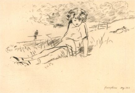 Charles Robinson Sykes (1875-1950) - Signed 1923 Etching, My Josephine