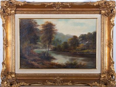 G. Willis Pryce (1866-1949) - Early 20th Century Oil, The Wye, near Monmouth