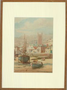 Lewis Mortimer - Signed Early 20th Century Watercolour, Fishing Village