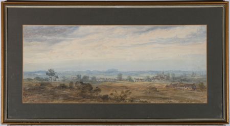 Attrib. John Callow OWS (1822-1878) - Watercolour, Panoramic Landscape View