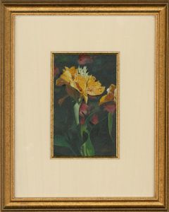 E. Bobby - 20th Century Gouache, Floral Study