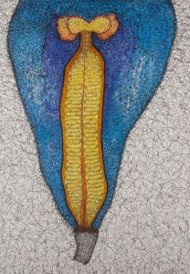 Terry Buchanan (b.1938) - 2003 Pen and Ink Drawing, Aubergine