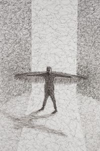 Terry Buchanan (b.1938) - 2003 Pen and Ink Drawing, Test Flight