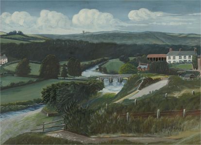 Mid 20th Century Gouache - Welsh Landscape