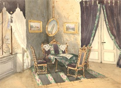 Early 20th Century Watercolour - Interior Study
