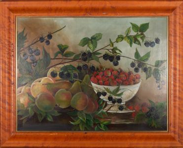 Naive Early 20th Century Oil - Nature's Delights