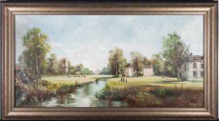 Donald Jennings - 1974 Oil, The Park in Summer