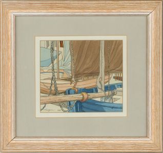 Brian Giffin - Signed 1992 Watercolour, Fishing Boat