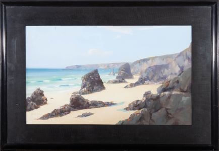 Harold Gordon - Early 20th Century Gouache, Bedruthan Steps